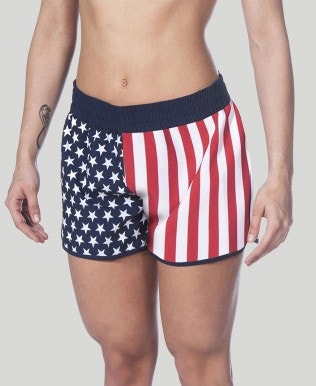 Official USA Swimming National Team Womens Flag Print Short