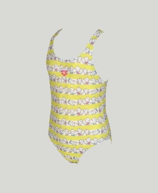 Girls' Arena Friends Swimsuit Cats Print