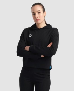 Women's Cropped Hooded Sweat Fleece Solid