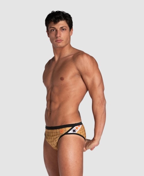 Slip doré on sale homme
