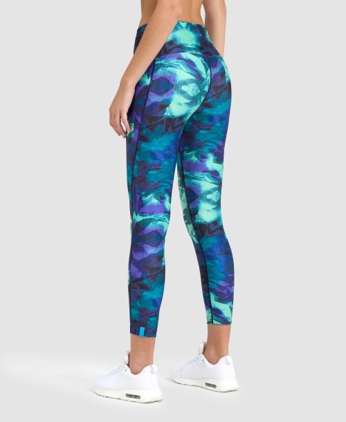 Women's 7/8 Tights Panel Allover Print